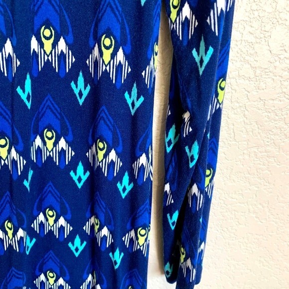 Hatley Blue Dress V neckline Long sleeve A line dress size M boho grannycore - Picture 4 of 9